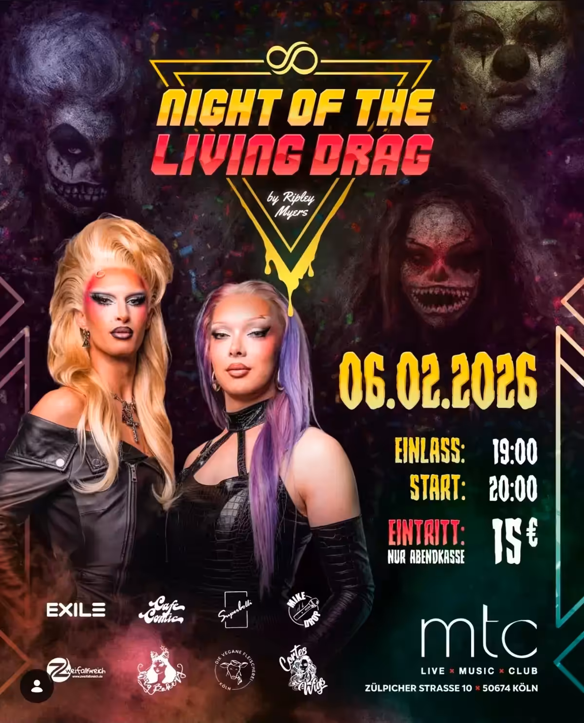 NIGHT OF THE LIVING DRAG in Köln - Tickets & Info @ viventii.com