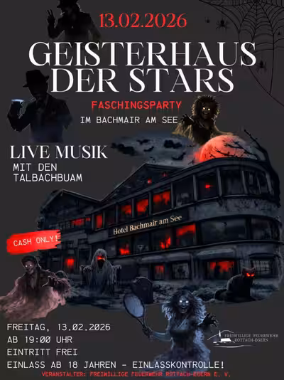 GEISTERHAUS DER STARS FASCHINGSPARTY